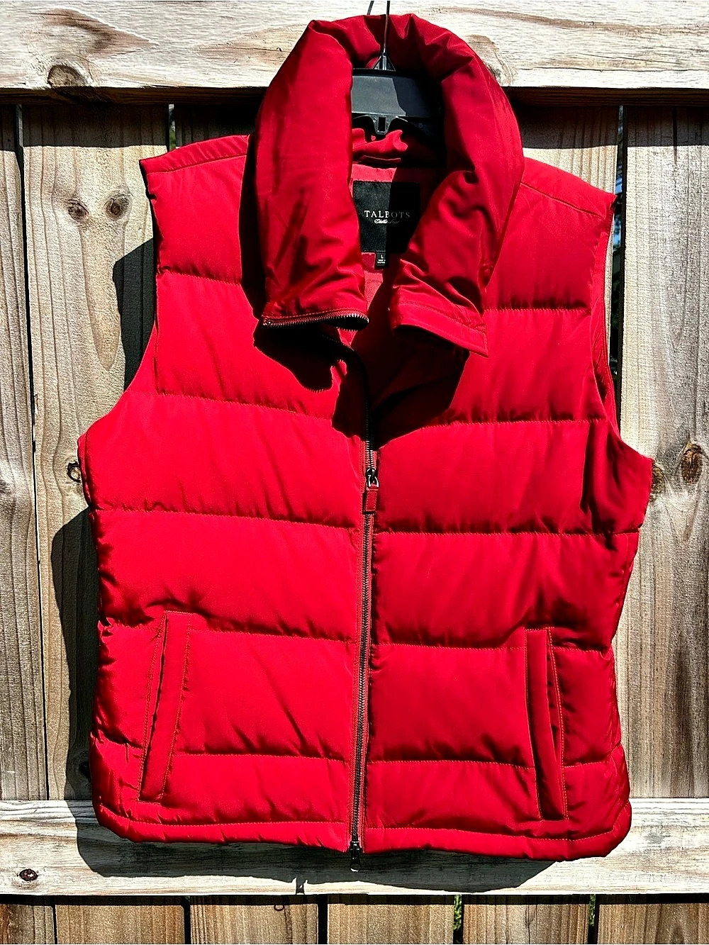 Talbots Red Puffer Vest